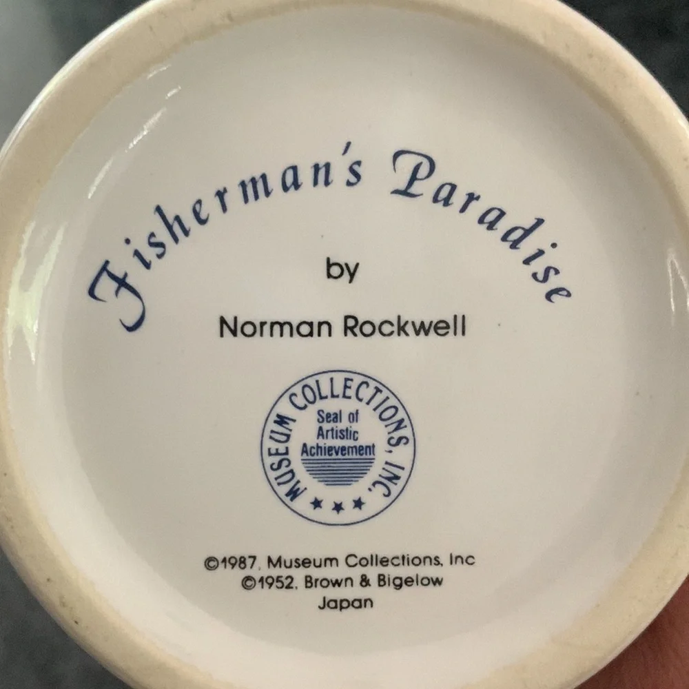 norman rockwell mugs fishermans paradise